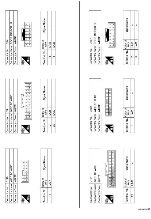 Nissan Rogue Service Manual: Wiring diagram - Halogen headlamp